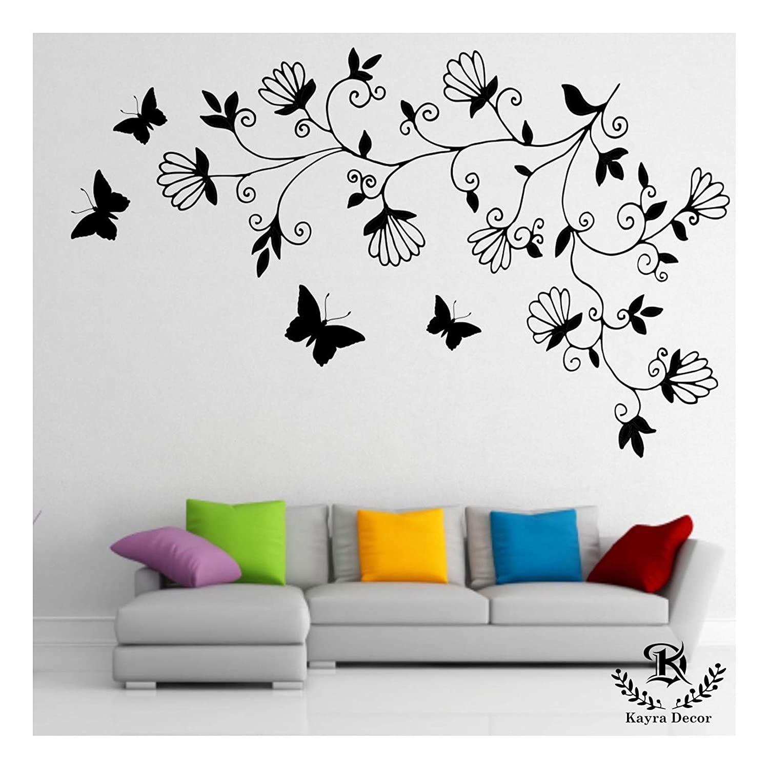 wall painting images butterfly